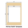 thumbnail image 2 of Beige Picture Frame Mat for 12x18 Frames - Fits 11x14 Photos - 50 Mats, 2 of 7