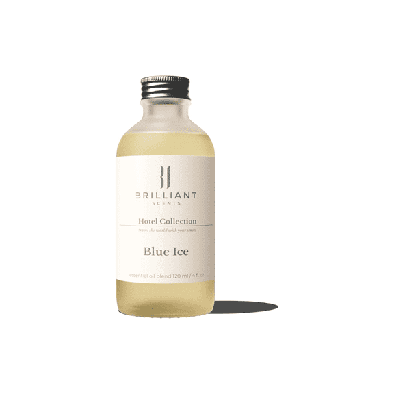 Brilliant Scents Diffuser Oil Refill, Inspired by Bellagio Hotel & Casino, Hotel Series Aroma Scents, Essential Oils Set for Home, Fragrance Oil for Candle Making, Home, 120 ML, Blue Ice