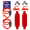 Red, variant on Greenfield Boat Fender Dock Kit 2-Pack with Bungee Dock Lines and Rope Locks, 5.5 in, Royal Blue