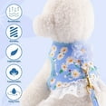 thumbnail image 3 of Dalrosia Floral Small Dog Harness Leash Set Dress for Girl, Cute Daisy Breathable Puppy Mesh Harness for Female Small Medium Dogs Cats, 3 of 8
