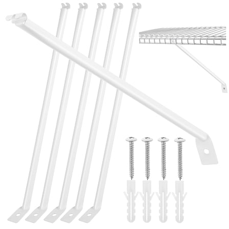 Tineasur RV Accessories Universal Metal Awning Roof Mount Bracket White 6 Pieces Outdoor Hardware