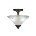 thumbnail image 1 of Toltec Lighting 120-BRZ-701 Semi-Flush With 2 Bulbs Shown In Bronze Finish With 12 Frosted Crystal Glass, 1 of 1