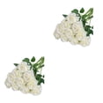 thumbnail image 2 of Flores Artificiales Toystoory 10 UNIDS Ramo de Rosas de Tallo Largo Blanco 2piezas, 2 of 6