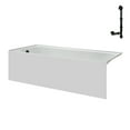 thumbnail image 4 of Streamline NAL-5240-ORB 60 in. x 30 in. Acrylic Left-Hand Drain Alcove Bathtub in Glossy White With External Drain in Matte Oil Rubbed Bronze, 4 of 10