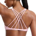 thumbnail image 1 of Sostén CRZ YOGA Sensación Desnuda con Tirantes Cruzados y Soporte Medio Rosa M, 1 of 5