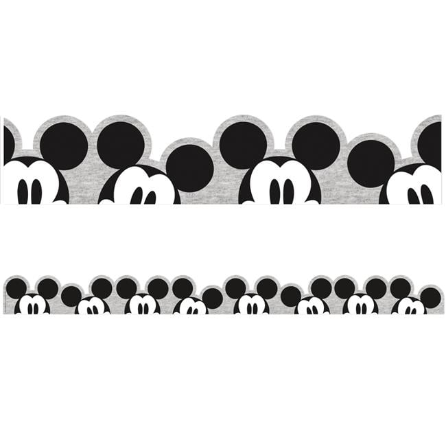 Eureka EU-846321 Mickey Mouse Throwback Peeking Mickeys Extra Wide Deco Trim