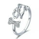 thumbnail image 1 of Anillo de plata 925 ajustable para perro para mujer, 1 of 1