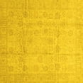 thumbnail image 1 of Ahgly Company Machine Washable Indoor Square Oriental Yellow Traditional Area Rugs, 4' Square, 1 of 4