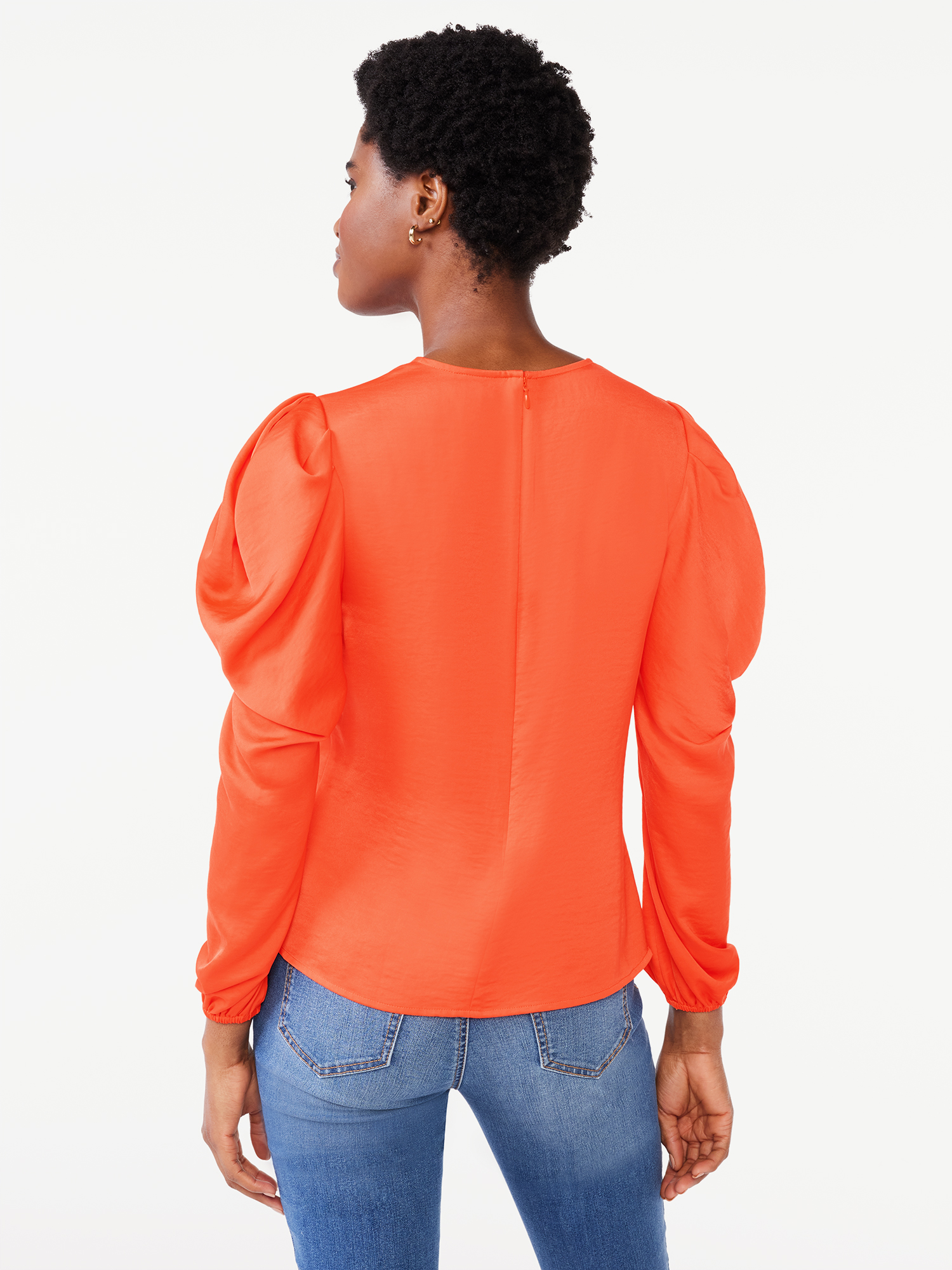 Scoop Women's Top with Blouson Sleeves, Sizes XS-XXL - image 3 of 5
