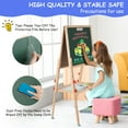 thumbnail image 6 of Kids Easel for Art Easel, Art Easels for Toddlers, Bamboo Adjustable Standing Art Easel - Double Magnetic White Board & Chalkboard Drawing Board with Painting Accessories, 27"D x 26"W x 47"H, 6 of 6