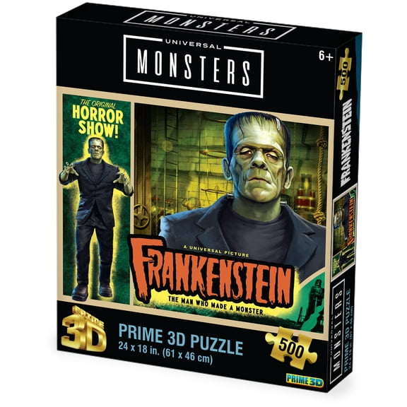 Universal Monsters Frankenstein 24x18 Lenticular 3D Puzzle AE Exclusive