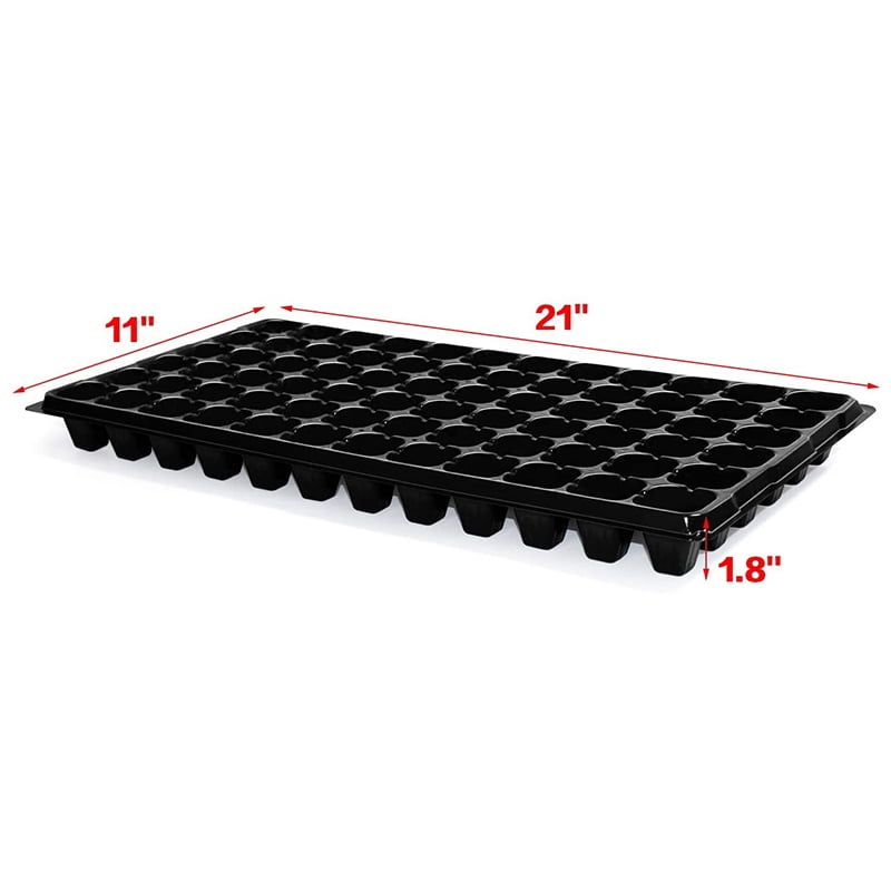CHUNYAN 10 pieces Seed Starter Tray, 72 Cell Seedling Trays With Drain Holes, Reusable Seed Starter Kit, Mini Propagator Plant