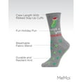 thumbnail image 3 of MeMoi Women's Dill-ightful Holiday Crew Socks - Womens - Female, 9-11, Medium Gray Heather, 3 of 7