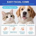 thumbnail image 3 of UYGDUY-Cats & Dogs Grooming Eye Comb Stainless Steel Deshedding Brush with Rounded Teeth for Shedding Flea Comb for Long & Short Haired Pets, 3 of 4