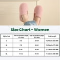 thumbnail image 4 of WALL QMER Slippers for Women Indoor/Outdoor, House Shoes Bedroom Non-slip Warm Plush Womens Slippers, Women's Fuzzy Memory Foam Closed Back Slippers, Pink, 4 of 6