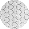 thumbnail image 1 of Ahgly Company Indoor Round Trellis Gray Contemporary Area Rugs, 5' Round, 1 of 1
