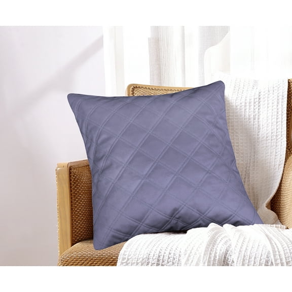 Emerson Velvet Embossed Throw Pillow 18x18 Dark Purple