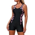 thumbnail image 2 of Women's 1 Piece Swimsuit Push Up Tummy Shaper Flat Beach Swimsuit Slimming Style Shorty Monokini Swimwear for Training, Surfing, Hot Springs, Pool Parties, 2 of 7