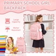 thumbnail image 5 of Soda Candy Backpacks with Anti-Theft Back Pocket, Lightweight School Backpack, Water Resistant Bookbag, Pink, 5 of 8