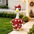 thumbnail image 4 of Sruoe Christmas Porch Goose Outfits, 23" Porch Goose Clothes for Lawn Yard and Patio Decoration, Lawn Goose Clothing for Cement Goose Lawn Goose Outfit, Garden Goose Costume, 4 of 9