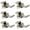 Satin Nickel, variant on Lara Door Lever Black Passage Door Handle 6 Pack by Villar Home Designs