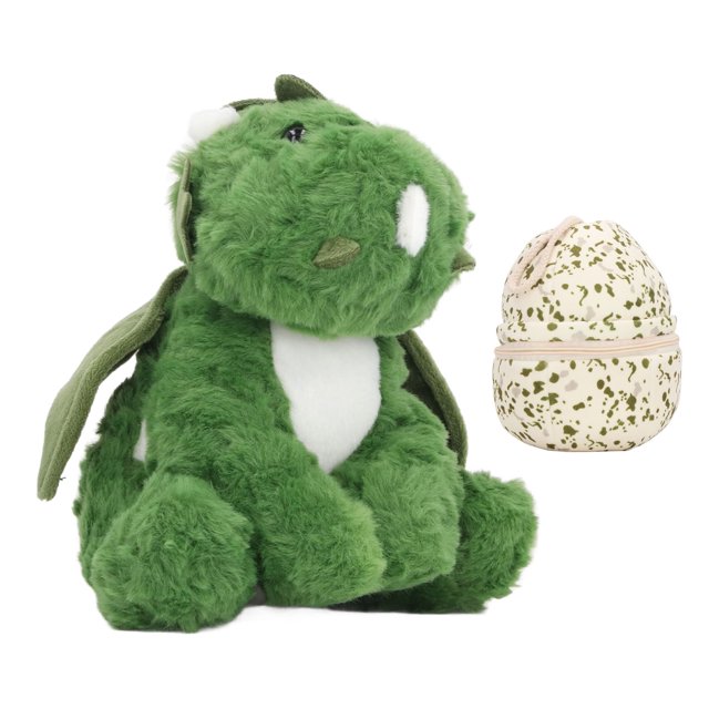 Lindo juguete de peluche Kilisky, suave, cómodo y con relleno completo, adorable dinosaurio verde de peluche