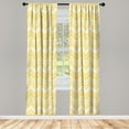 thumbnail image 3 of Ambesonne Yellow Chevron Curtains, Colorful Folk Zigzag, Pair of 28"x84", Mustard White, 3 of 5