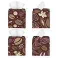 thumbnail image 2 of Picia Coffee and Flowers Pattern Tissue Box Cover,PVC Leather Square Holder,Tissue Box Holder with Magnetic Bottom,Facial Paper Organizer Dispenser-5.2"X5.2"X5.2", 2 of 8