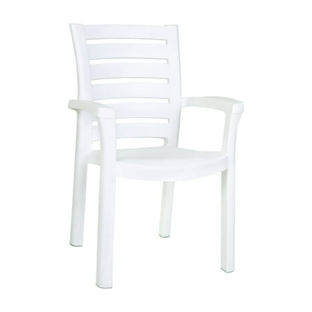 Resin Chaise - Siesta Marina Resin Dining Arm Chair - White - Set of 4
