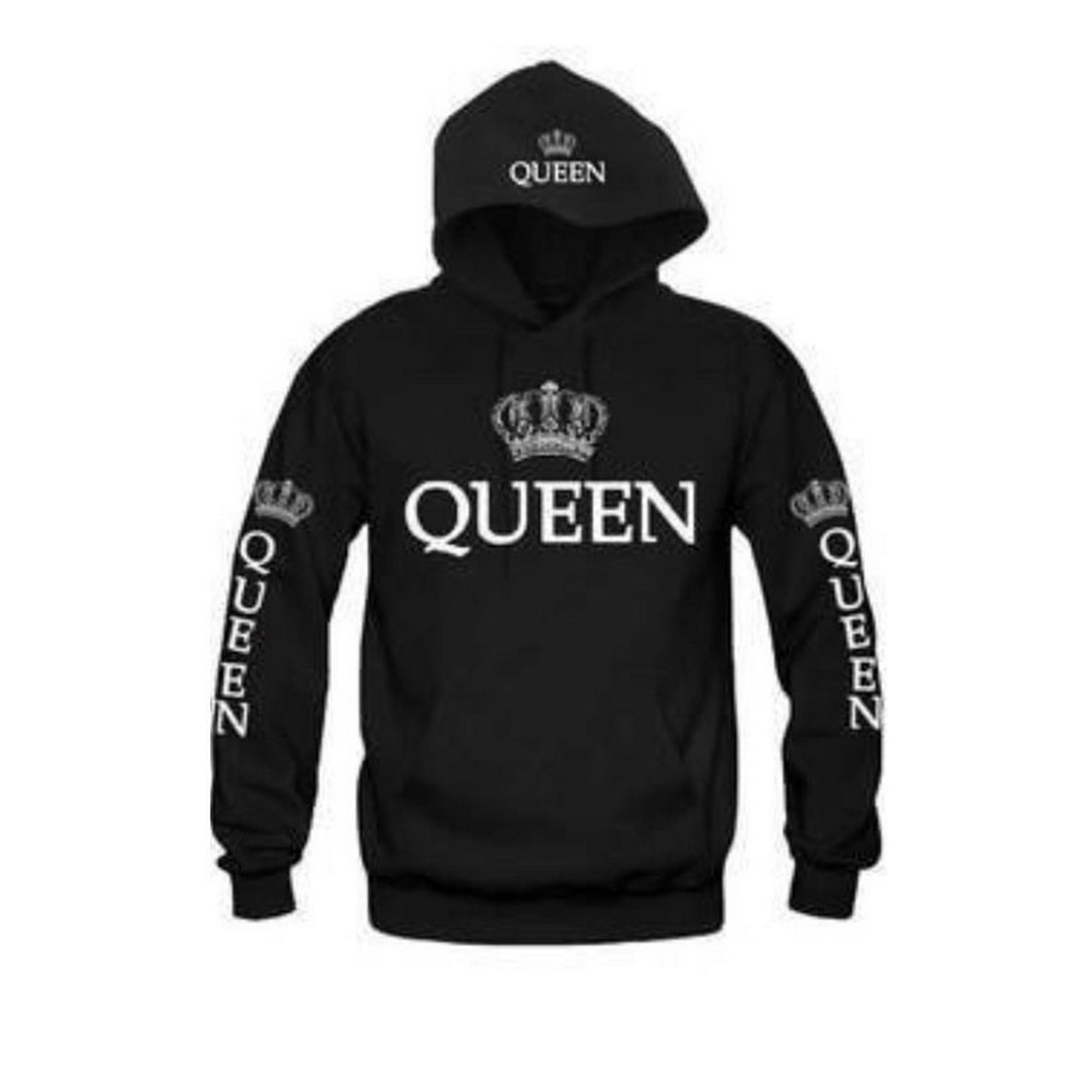 Wangsaura King And Queen Hoodies Valentine New Multi Colors Matching Cute Love Couples White Red