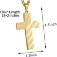 thumbnail image 5 of APSVO Gold Cross Necklaces for Men Boys American Flag Pendant Chain Catholic Christian Religious Birthday Valentines Day Jewelry Gifts Teen Him Dad Boyfriend Husband Male Son Adults Kids Age Ideas, 5 of 7
