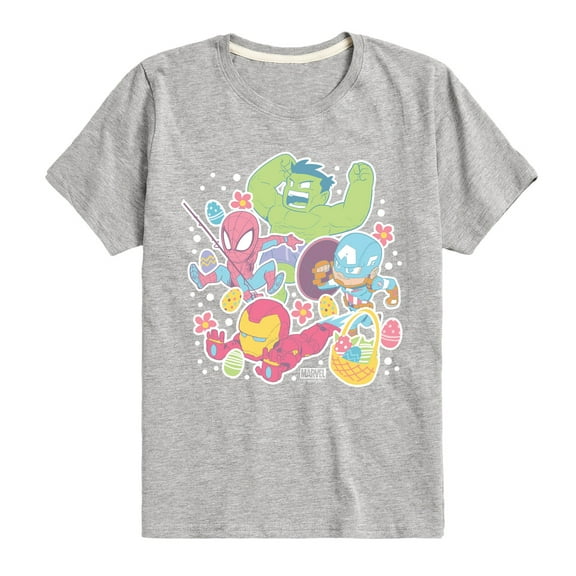 Marvel The Avengers - Easter Stickers - Toddler And Youth Short Sleeve Graphic T-Shirt