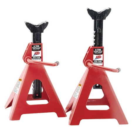 6 Ton Ratcheting Jack Stands - ATD 7446 6 Ton Ratchet Style Jack Stand Pair