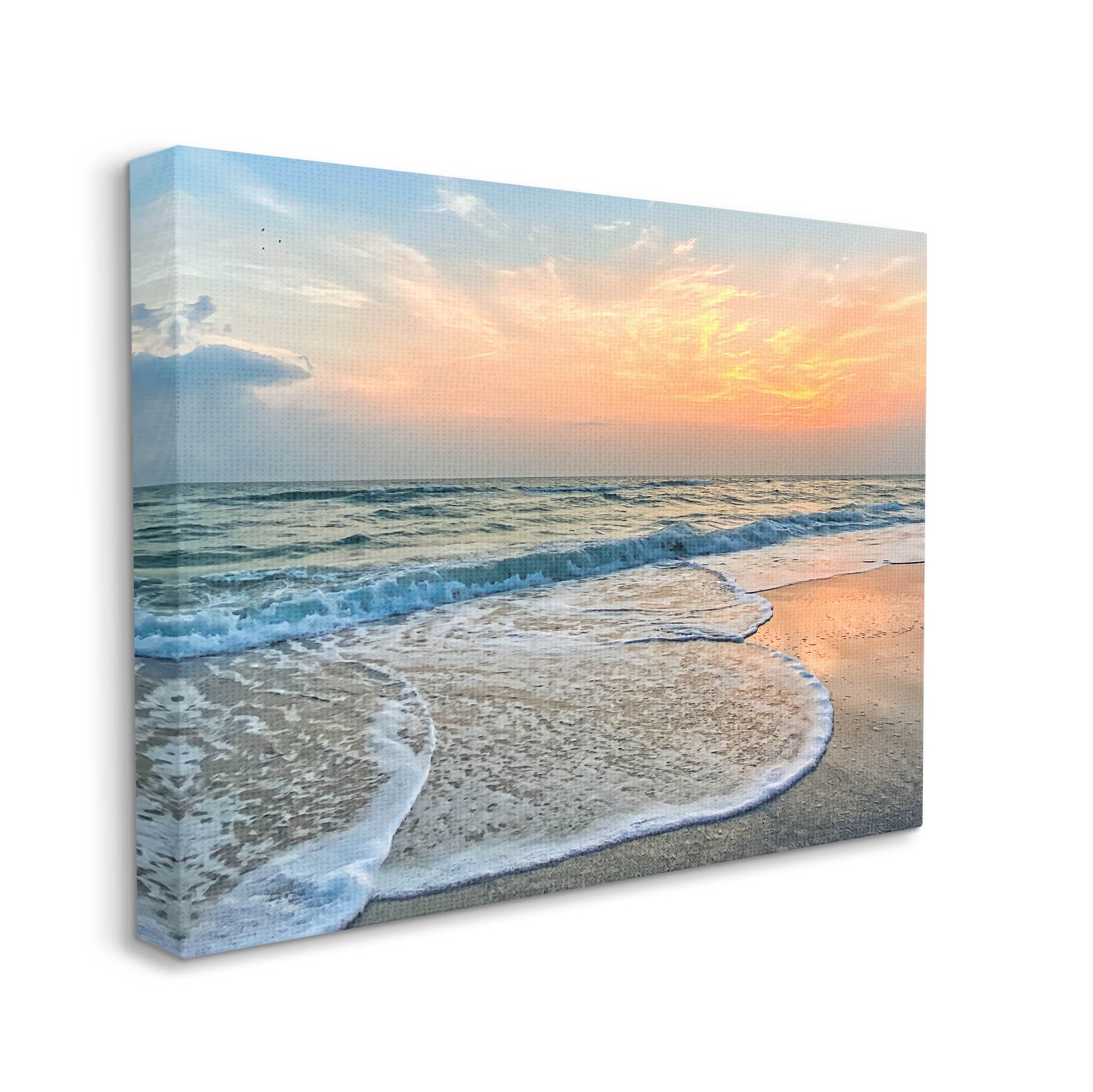 Stupell Industries Vast Panoramic Beach Layered Waves Photograph Gallery Wrapped Canvas Print Wall Art, Design by Mary Lou Photography