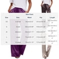 thumbnail image 3 of Fitness Clothing Women's Clothing Ladies Summer Satin Drawstring Elastic Waist Casual Pants Wide Leg Pants Brown L, 3 of 6