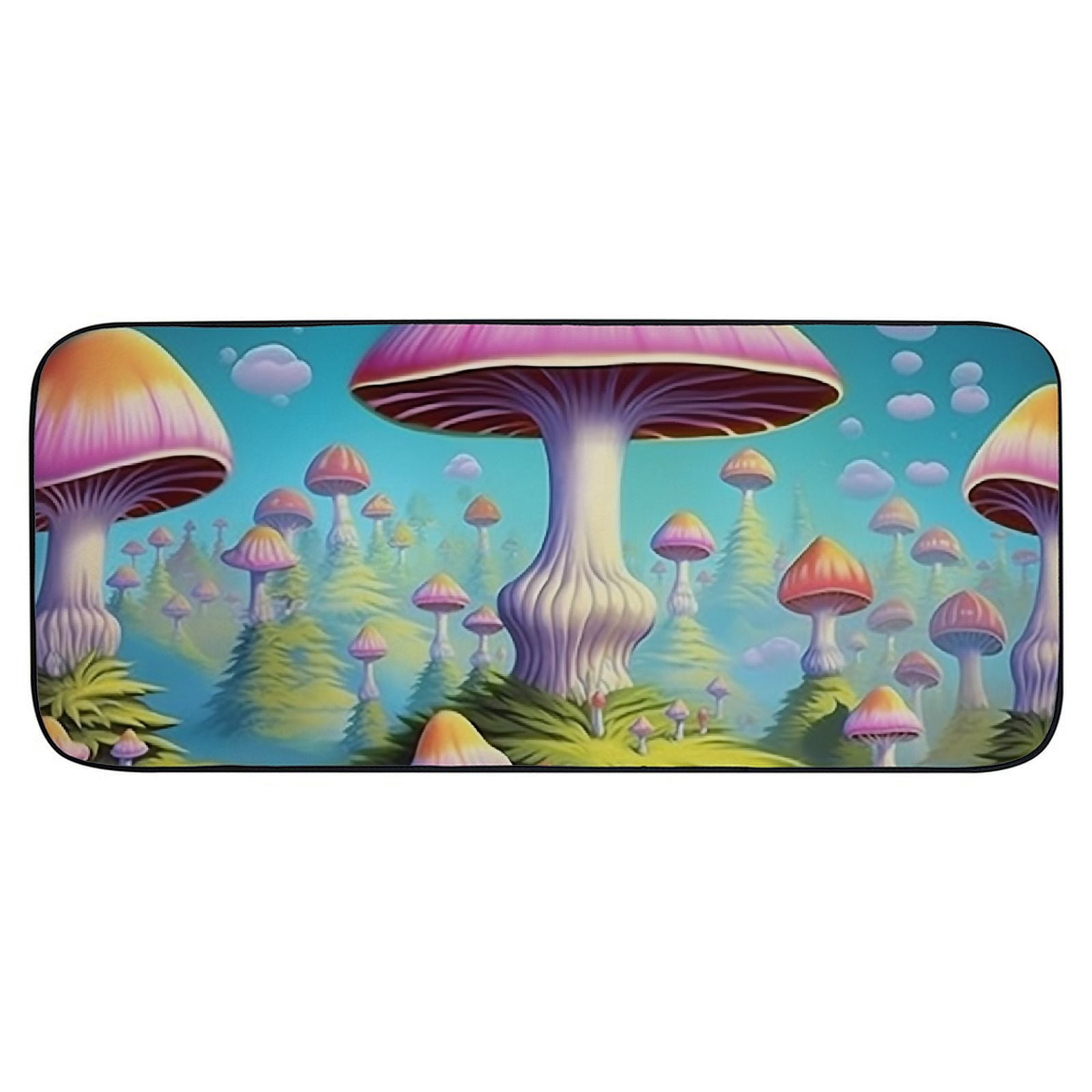 Qinduosi and Anti-Slip Mat One-Side Printed rubber bottom Easy to Clean 19.68*47.24 in