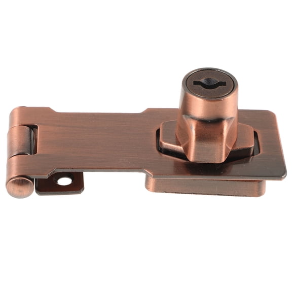 LOLIPPYY High Strength Dark Brown Cabinet Lock with Key for Home Freezer and Drawer Safety
