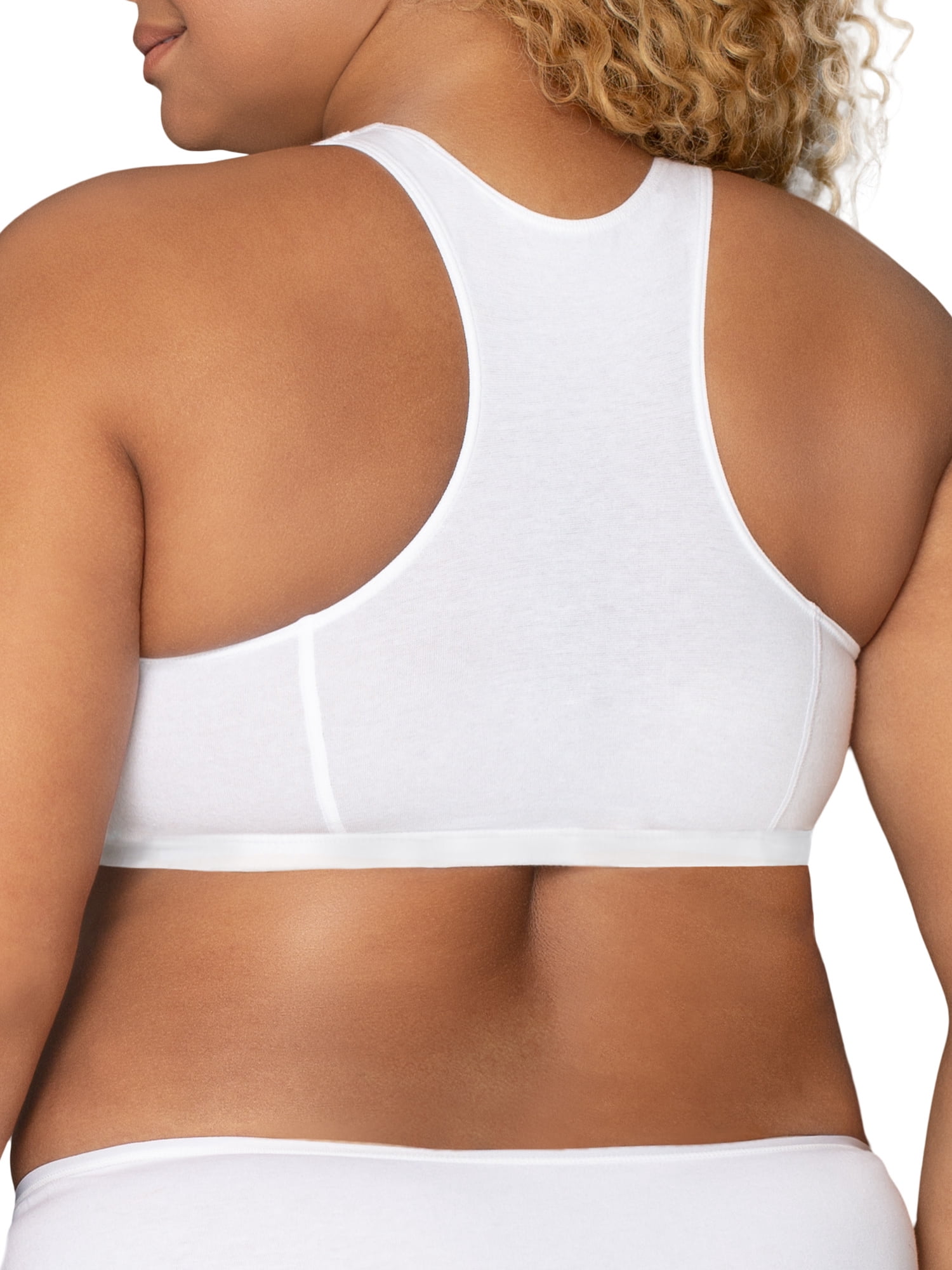 Fruit of the Loom Women's Racerback Style Cotton Sports Bra, 3-Pack, Style-9012