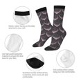 thumbnail image 3 of Yiaed pink hearts Print Great elasticity Crew Socks Sports socks for Men and Women, 3 of 6
