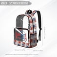 thumbnail image 6 of SEANATIVE Kids Teens Clear Backpack for Patriotic Transparent Bookbag See Through Daypack Heavy Duty PVC Schoolbag School Accessory for Boys Girls Teens, 1776-2026 America Floral Print, 6 of 7