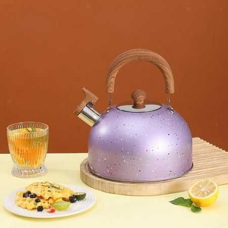 

3L Loud Whistle Tea Kettle For Stovetop Whistle Water Kettle With Wood Handle