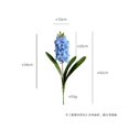 thumbnail image 5 of Nvzi 1 ramo de flores artificiales de tacto real para decoración del hogar, oficina, boda (morado, 42 cm de largo), 5 of 5