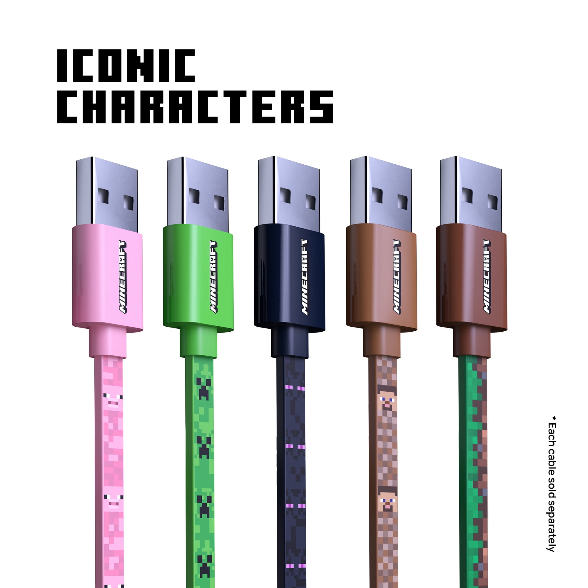 Liquipel Powertek Minecraft USB-A to Lightning - Pig
