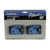 Brother P-Touch TC Tape Cartridges for P-Touch Labelers, 1/2"w, Gold on Black, 2/Pack