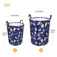 thumbnail image 3 of Balery Cute Shark Cesta de ropa redonda con asas, impermeable, independiente, para ropa, juguetes, dormitorio y familia-Small, 3 of 6