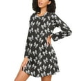 thumbnail image 3 of joogoo Bow Women's Long Sleeve Nightgown Sleepwear L, 3 of 8