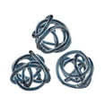 thumbnail image 1 of Set Artistique de 3 Noeuds en Verre, Bleu Marine, 1 of 2