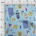 thumbnail image 2 of oneOone Cotton Jersey Light Blue Fabric Summer Beach Sewing Material Print Fabric By The Yard 58 Inch Wide, 2 of 6