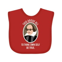 Inktastic To Thine Own Self Be True Shakespeare Boys or Girls Baby Bib