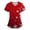 03-Vermilion, variant on 2026 Christmas Scrub Tops for Woman Xmas Short Sleeve V Neck Scrub Shirts Stretchy Holiday Nurse Uniform with 2 Pockets - 02 - Dark Green - 5XL